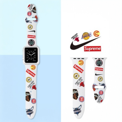 Pulsera - NBA equipos deportiva blanco para Apple Watch