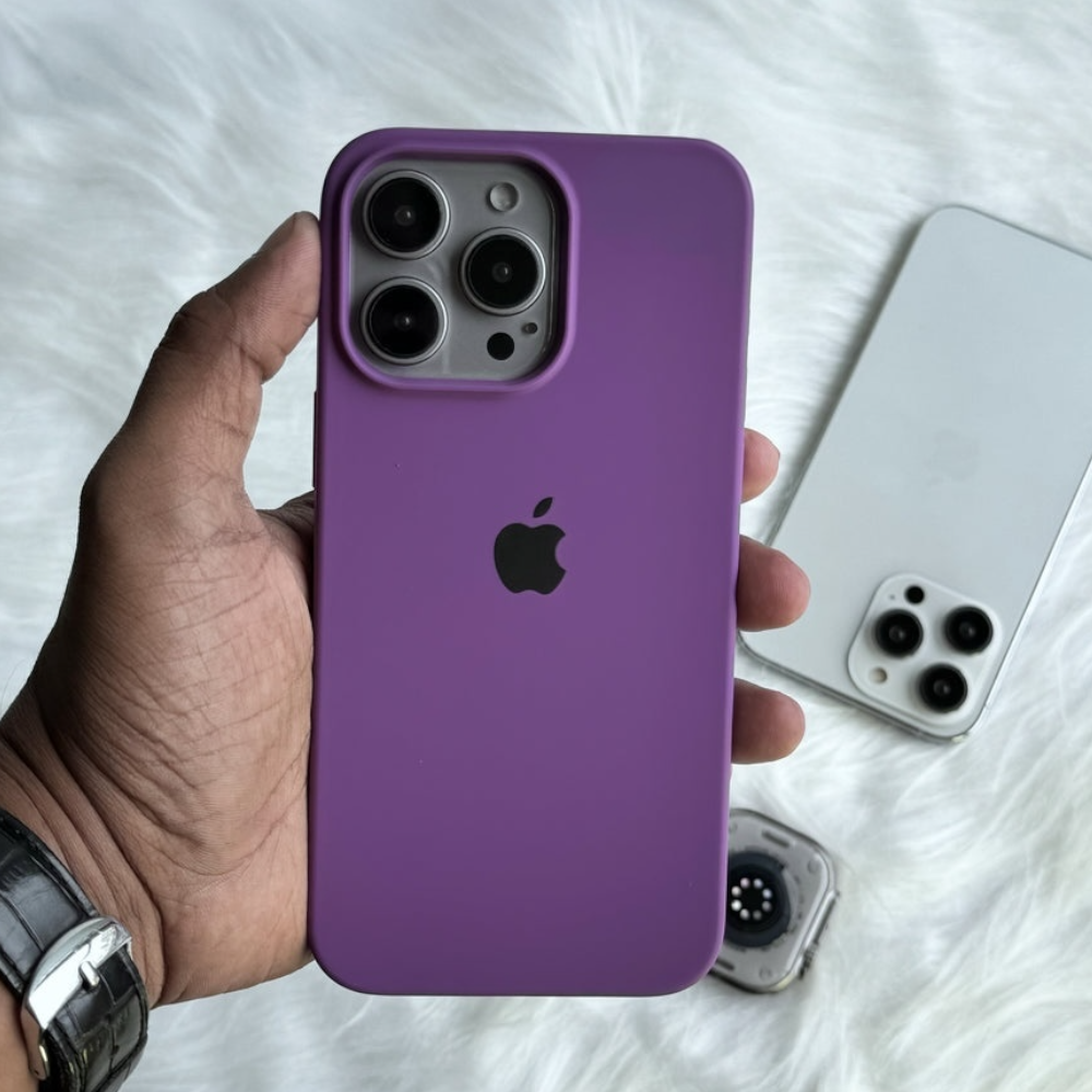 Estuche – Silicona Suave Purpura para iPhone 13 Pro
