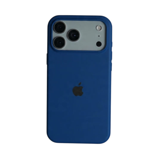 Estuche – Silicona Suave Azul Marino para iPhone 17 normal
