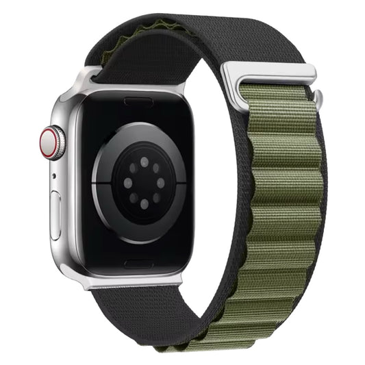 Pulsera - Alpine Loop Negro con verde oliva para Apple Watch