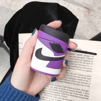 Estuche – Nike Jordan Air 1 morado para AirPods 1 y 2