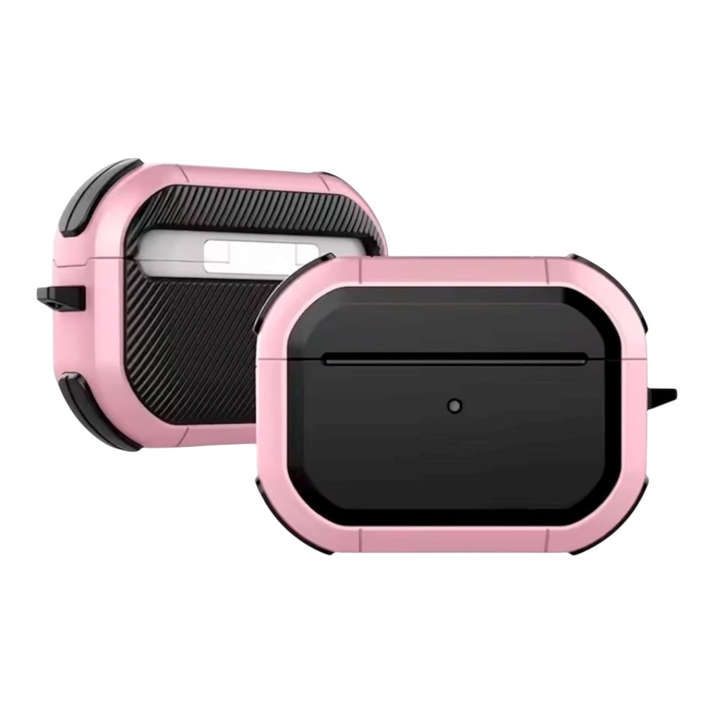 Estuche – Mobigear Slim Armor rosado con negro para AirPods Pro 1 y 2