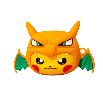 Estuche - Pokemon Pikachu con casco de Charmander para AirPods Pro 1 y 2