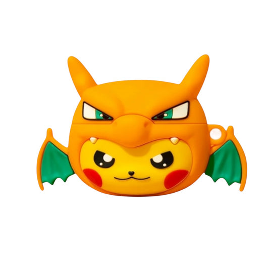 Estuche - Pokemon Pikachu con casco de Charmander para AirPods Pro 1 y 2