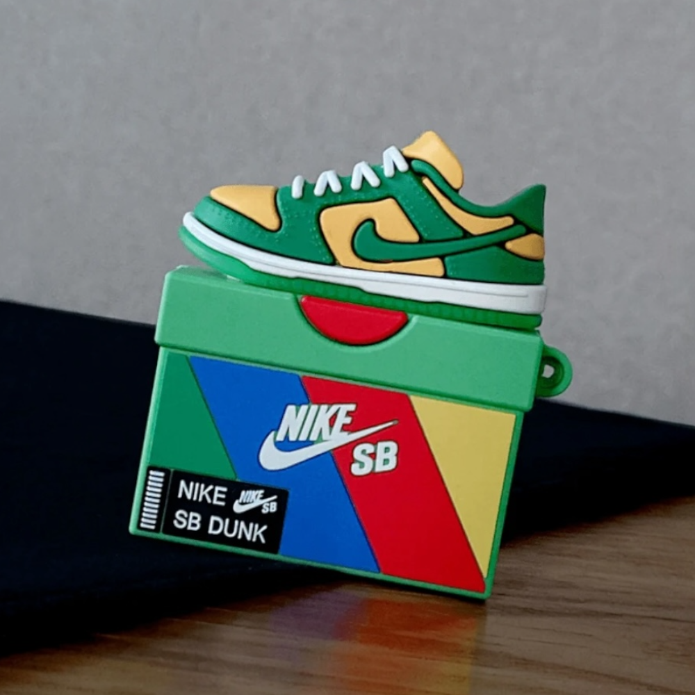 Estuche – Nike Dunk Verde & Amarillo para AirPods Pro 1 y 2