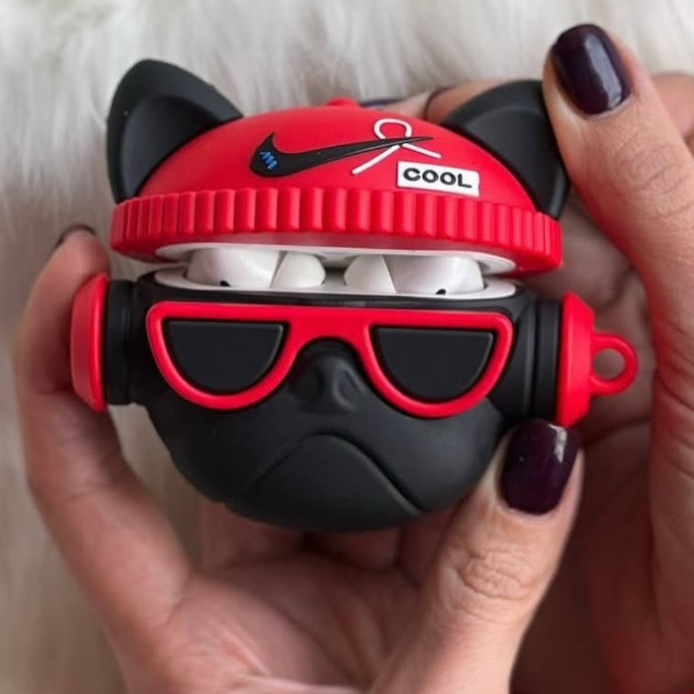 Estuche – Pug con gorro  Nike para AirPods Pro 1 y 2