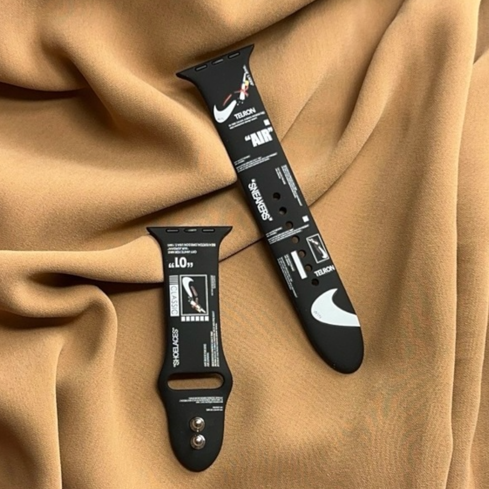 Pulsera - Nike off white deportiva negra para Apple Watch
