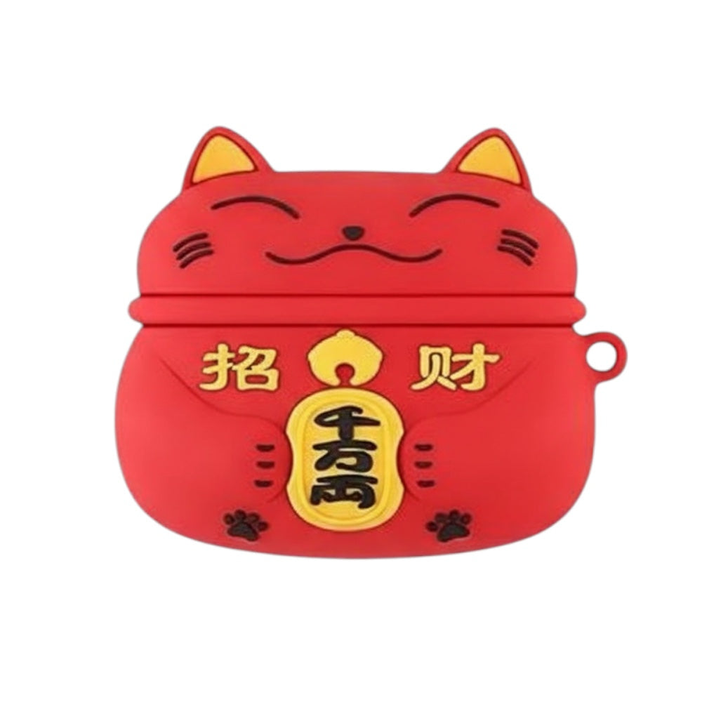 Estuche – Gato de la suerte rojo (Maneki-neko) para AirPods 3