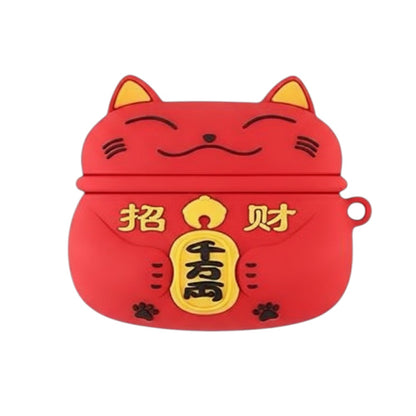 Estuche – Gato de la suerte rojo (Maneki-neko) para AirPods 3