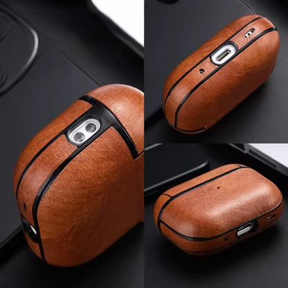 Estuche – Cuero café claro para AirPods Pro 1 y 2