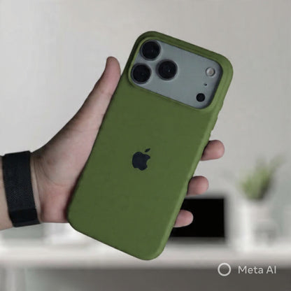 Estuche – Silicona Suave Verde oliva para iPhone 17 Air