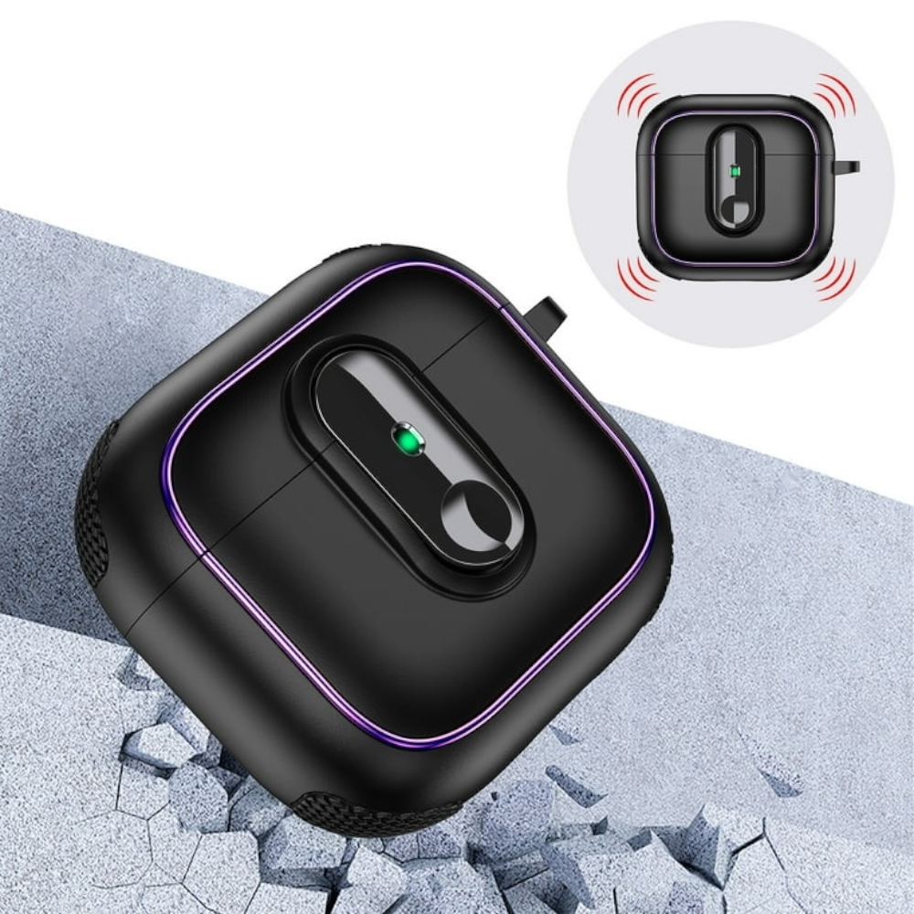 Estuche – Armor Magnetic negro con morado para AirPods Pro 1 y 2