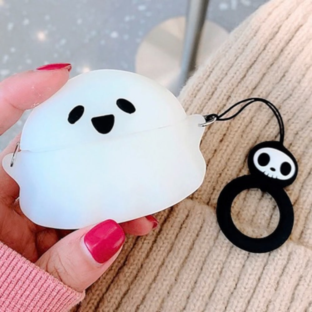 Estuche – Fantasmita fosforescente con Aro para AirPods Pro1 y 2