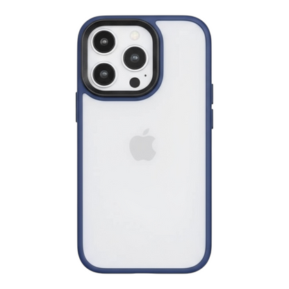 Estuche - Ahumado con orilla azul para iPhone 11 normal