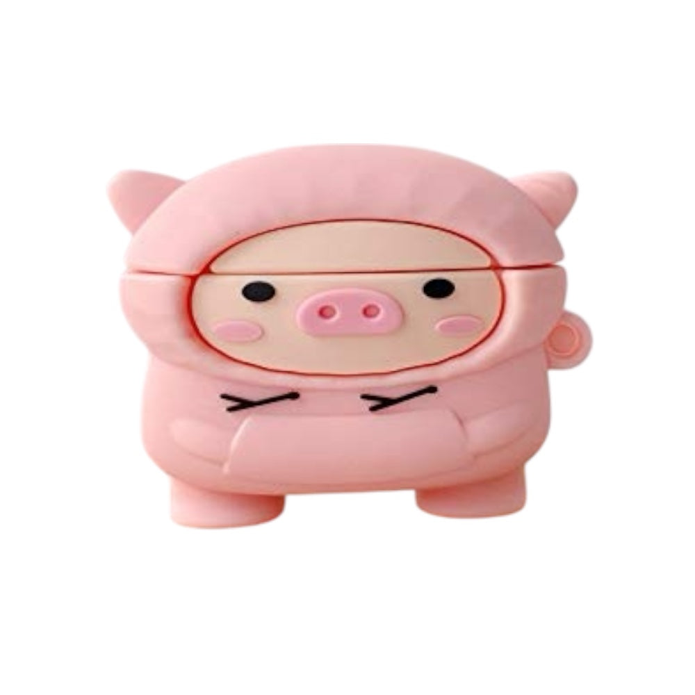 Estuche – Cerdito con Sudadera Rosada para AirPods Pro 1 y 2