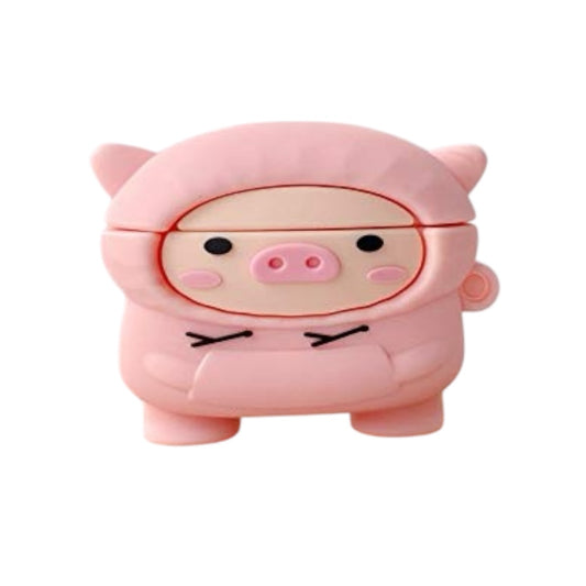 Estuche – Cerdito con Sudadera Rosada para AirPods Pro 1 y 2