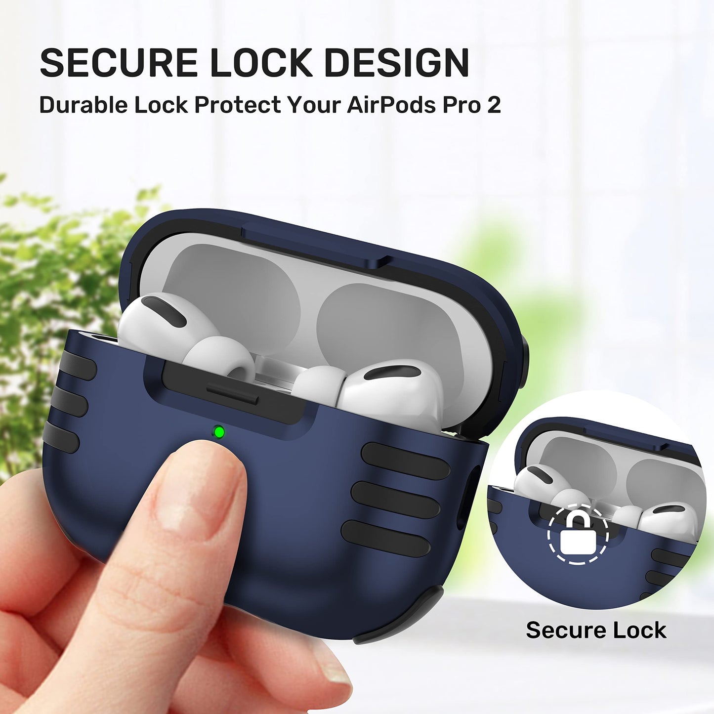 Estuche – Maxjoy Protective antishock azul  para AirPods Pro 1 y 2