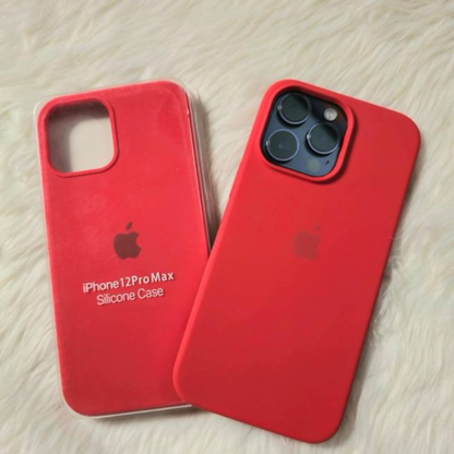 Estuche – Silicona Suave rojo para iPhone 16 Pro Max