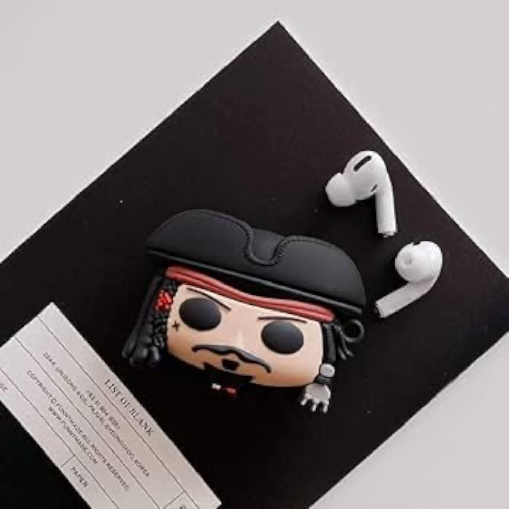 Estuche – Jack sparrow de Piratas del caribe para AirPods Pro 1 y 2