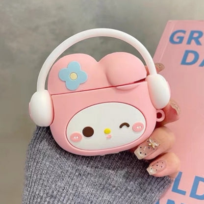 Estuche – My Melody con Audífonos Rosados para AirPods Pro 1 y 2