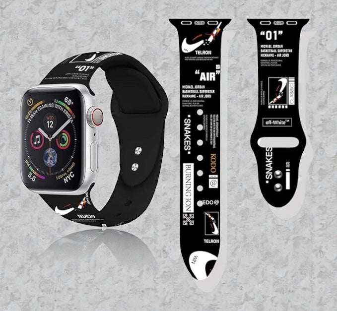 Pulsera - Nike off white deportiva negra para Apple Watch