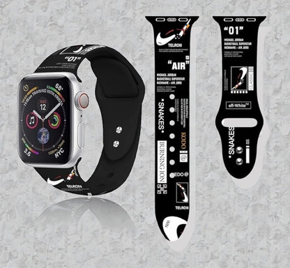 Pulsera - Nike off white deportiva negra para Apple Watch