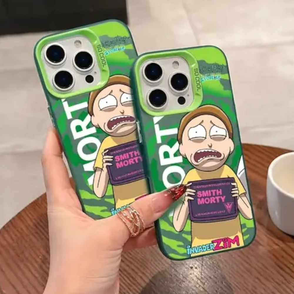 Estuche - MORTY de Rick and Morty Verde para iPhone 14 Pro