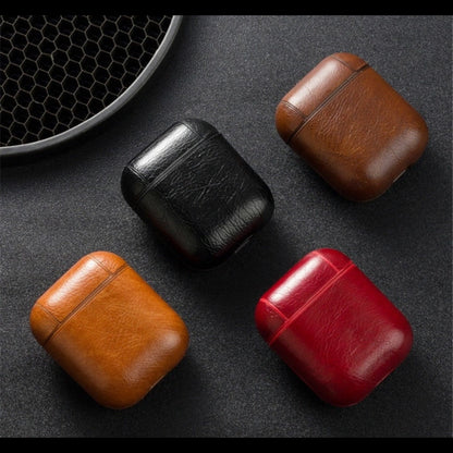Estuche – Cuero Rojo Elegante para AirPods 1 y 2