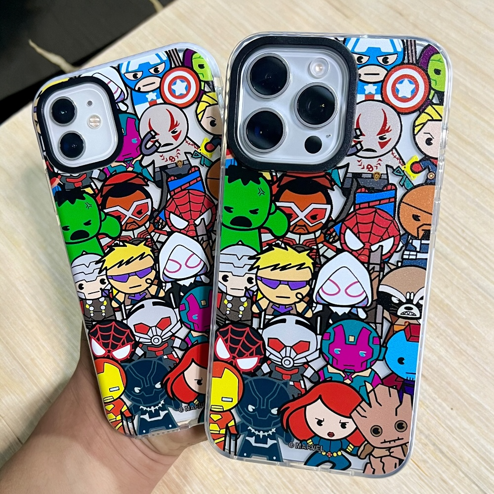 Estuche - Marvel Chibi Heroes Antigolpes para iPhone 14 plus