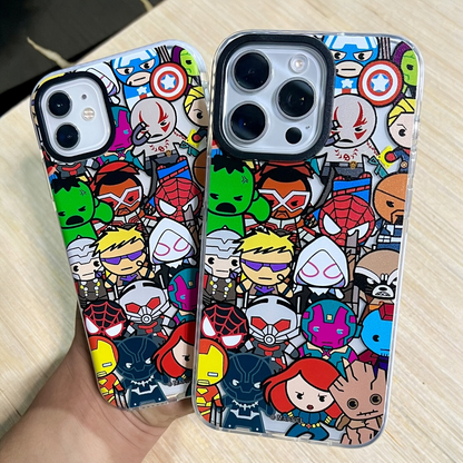 Estuche - Marvel Chibi Heroes Antigolpes para iPhone 14 plus