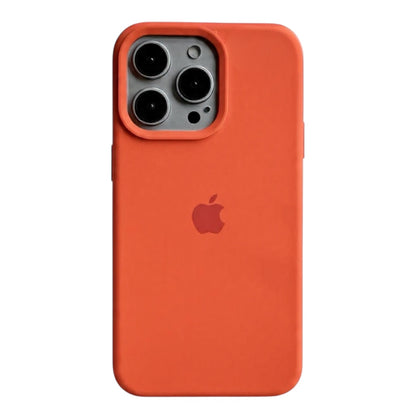 Estuche – Silicona Suave Naranja dark para iPhone 14 Pro