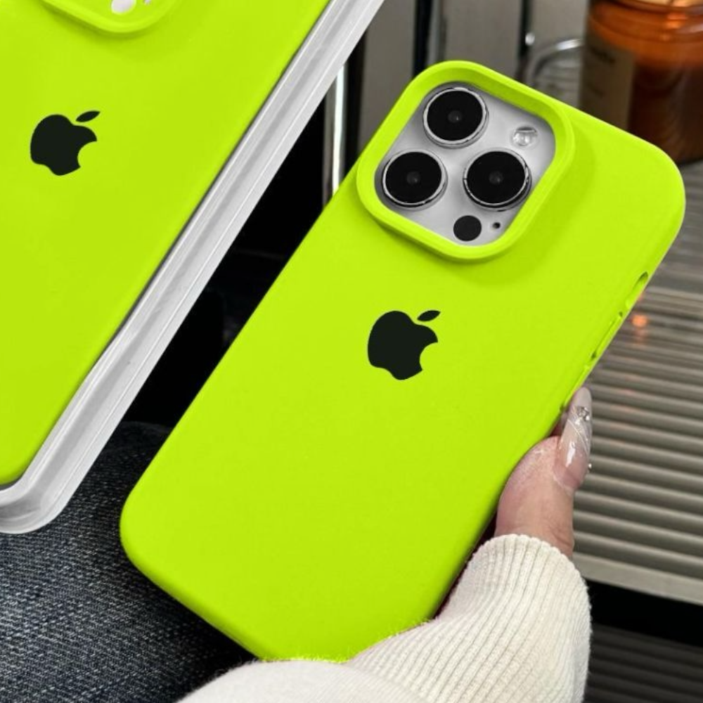Estuche – Silicona Suave verde Neón para iPhone 11 normal