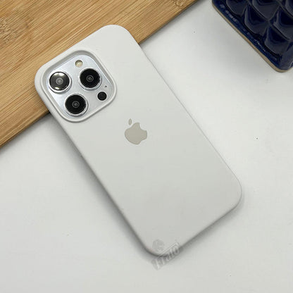 Estuche – Silicona Suave blanco para iPhone 16 normal
