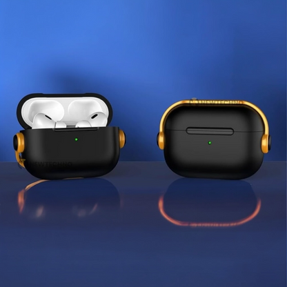 Estuche – Dabuna con simulación audífonos antishock Negro/amarillo para AirPods Pro 1 y 2