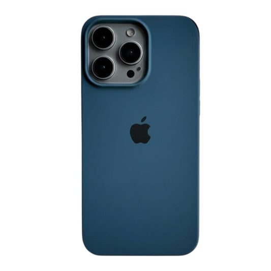 Estuche – Silicona Suave azul marino para iPhone 16 pro