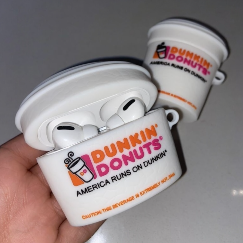 Estuche – Dunkin Donuts vaso blanco para AirPods Pro 1 y 2