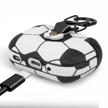 Estuche – Cuero Futbol duro para AirPods Pro 1 y 2