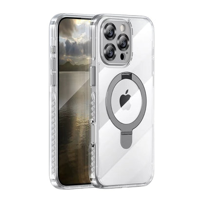 Estuche - Luxury Magnético Gris para iPhone 15 Pro Max