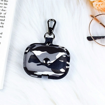 Estuche – Cuero Camuflaje negro para AirPods Pro 1 y 2