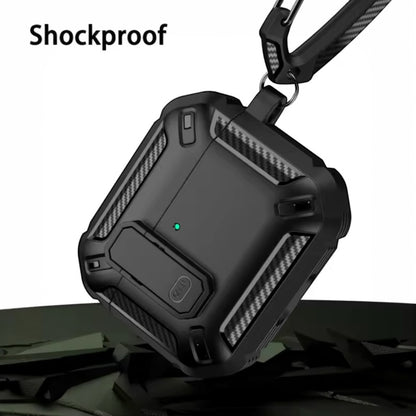 Estuche – Spigen Rugged Armor de fibra de carbono para AirPods Pro 1 y 2