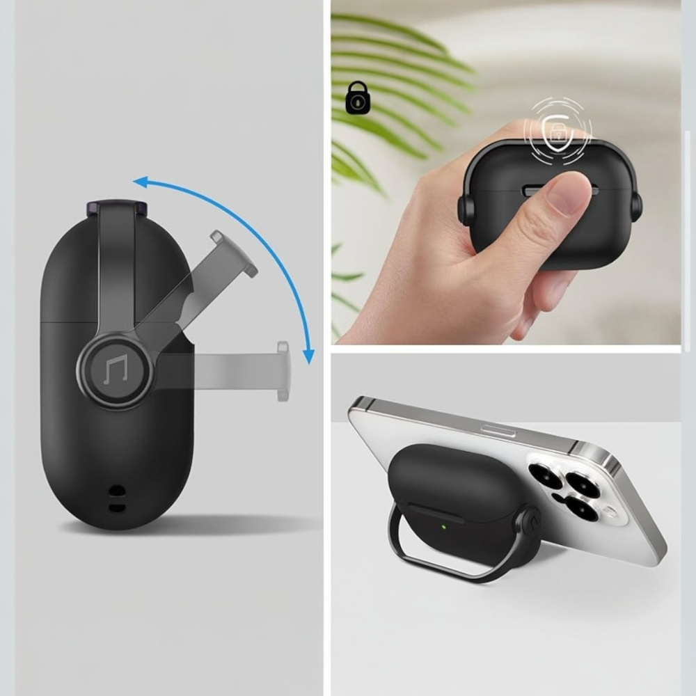 Estuche – Dabuna con simulación audífonos antishock Negro para AirPods Pro 1 y 2