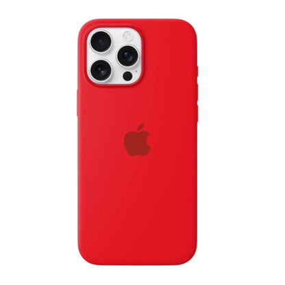 Estuche – Silicona Suave rojo para iPhone 16 Pro Max