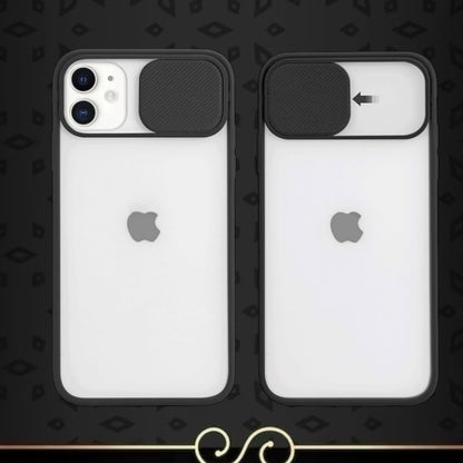 Estuche - Traslúcido negro con protector  de cámaras movible para iPhone XS MAX