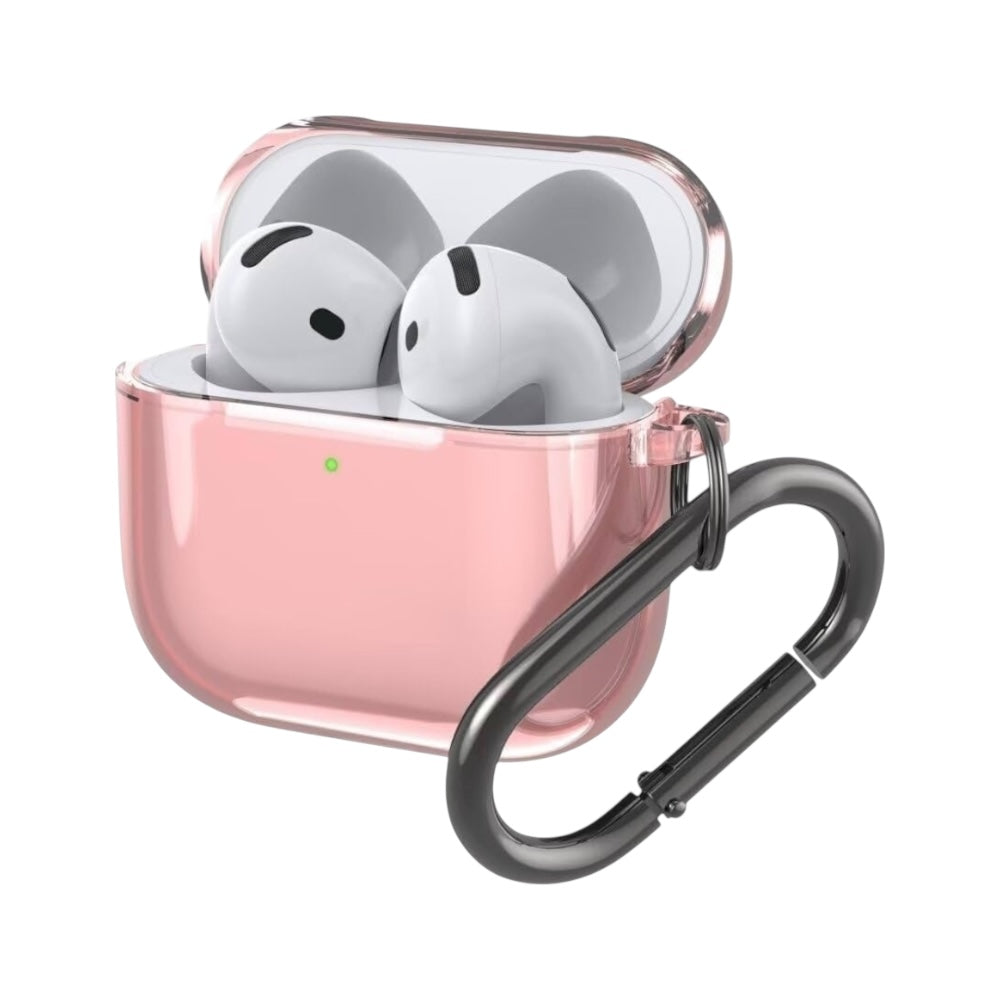 Estuche – Silicon transparente Rosado para AirPods Pro 1 y 2