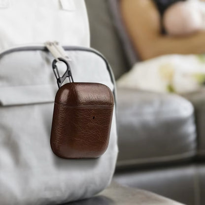 Estuche – Cuero Café Oscuro para AirPods 1 y 2