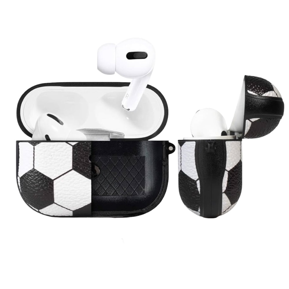 Estuche – Cuero Futbol duro para AirPods Pro 1 y 2