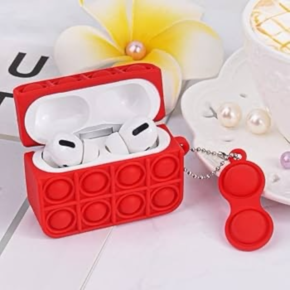 Estuche – Pop it rojo para AirPods Pro 1 y 2