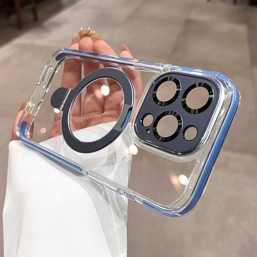 Estuche - Luxury Magnético Azul para iPhone 15 pro Max