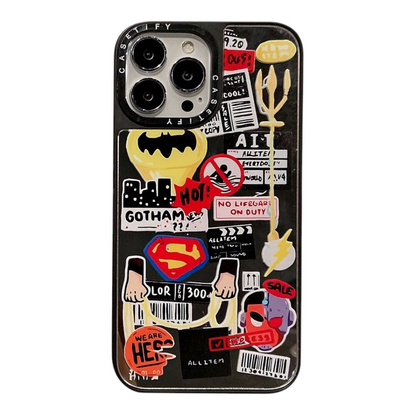 Estuche - DC Heroes Collage para iPhone XR