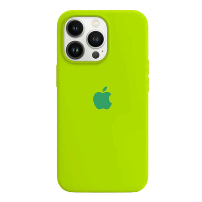 Estuche – Silicona Suave verde Neón para iPhone 13 Pro